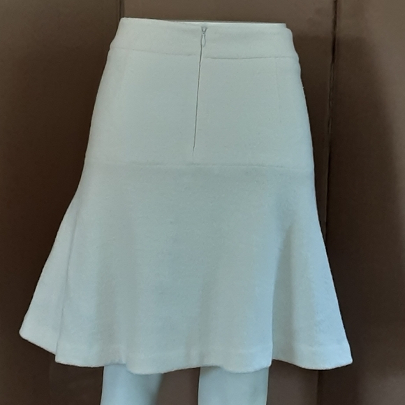 ANN TAYLOR WINTER WHITE WOOL BLEND A-LINE SKIRT SZ 12 - Picture 5 of 9